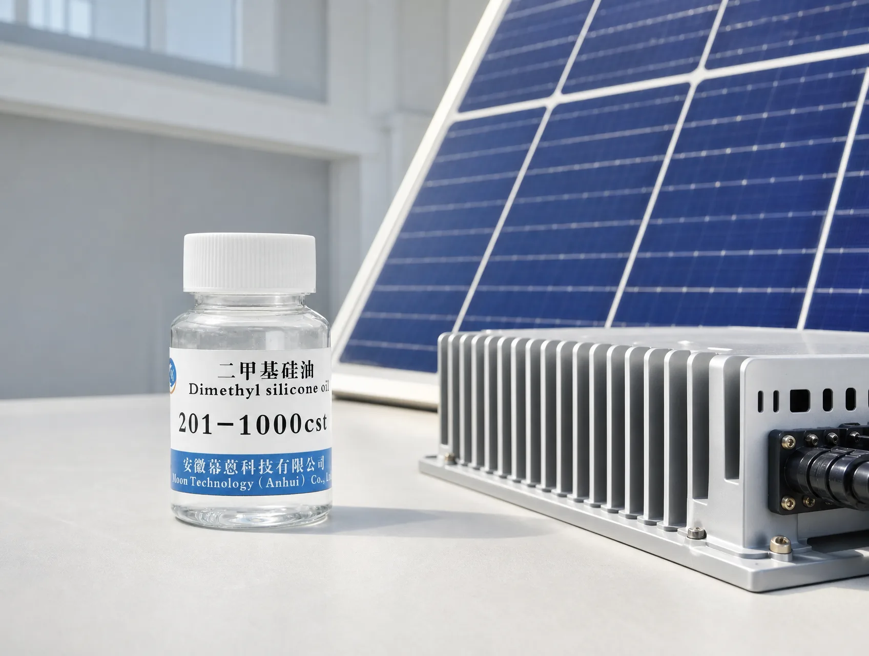 Solar PV inverter thermal management silicone oil heat exchange photovoltaic cooling system