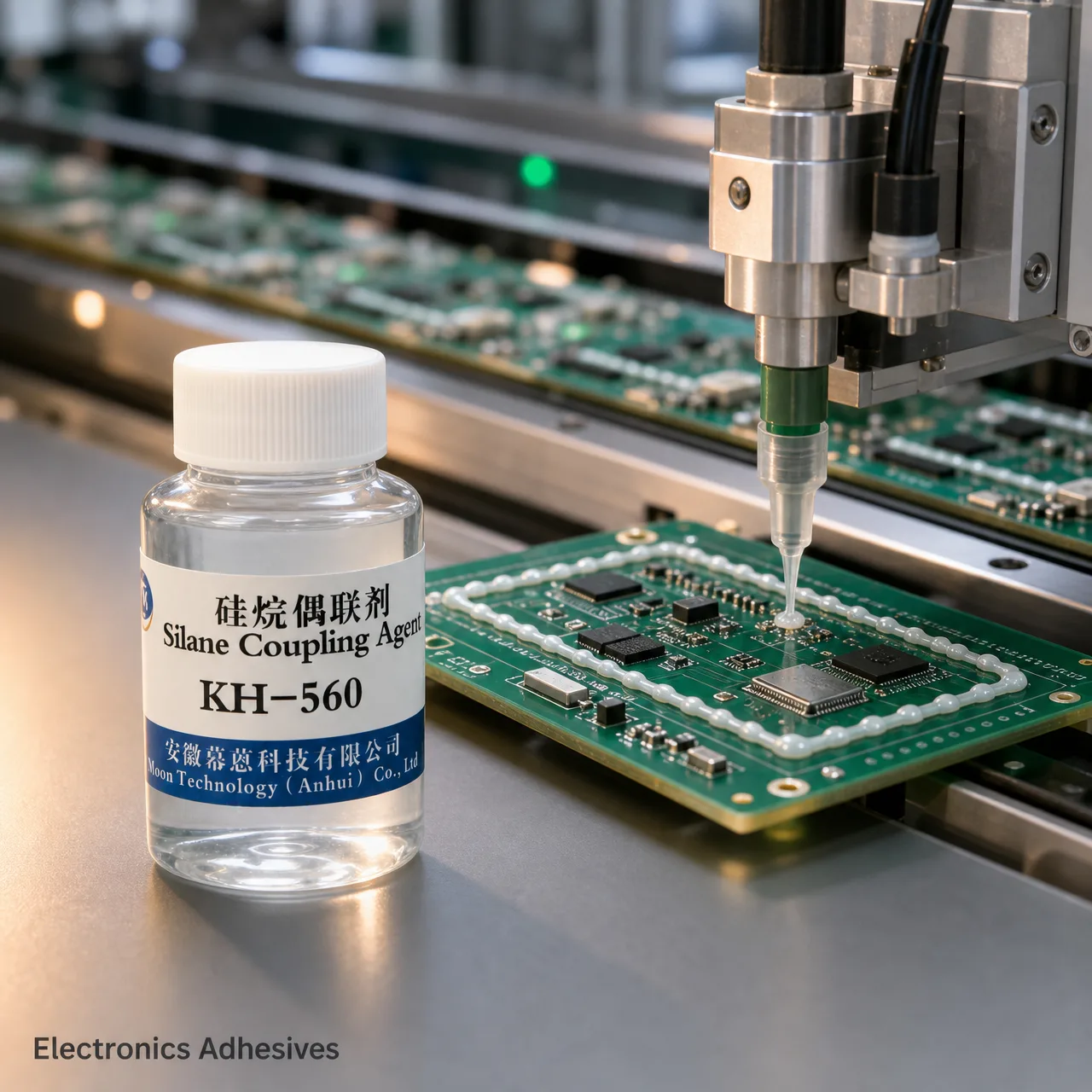Automotive and industrial spray coating line — KH-560 epoxy silane for coating adhesion