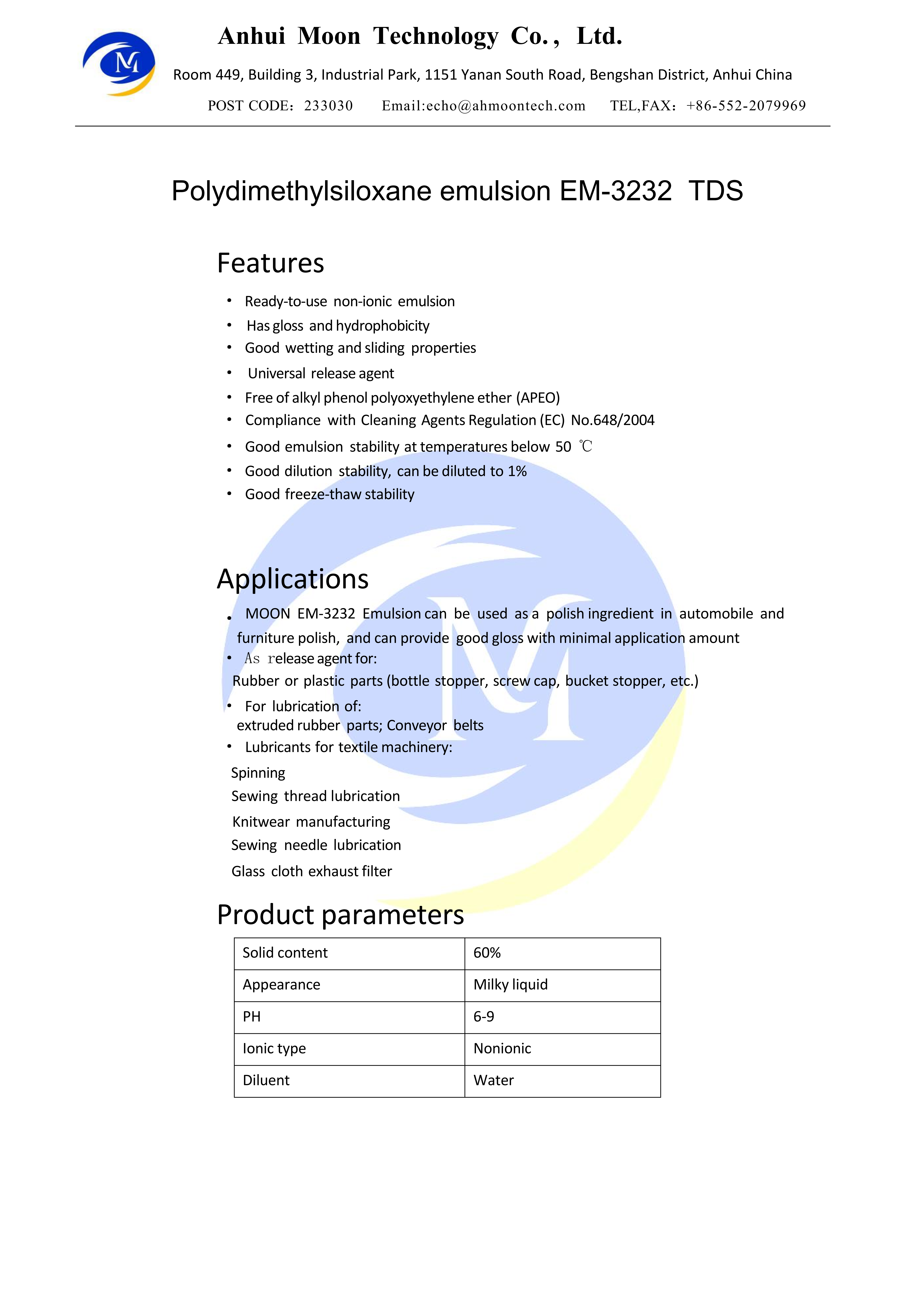 Polydimethylsiloxane Emulsion EM-3232